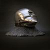 Medieval Pigface Bascinet Helmet with Aventail  Knight Hounskull Helmet