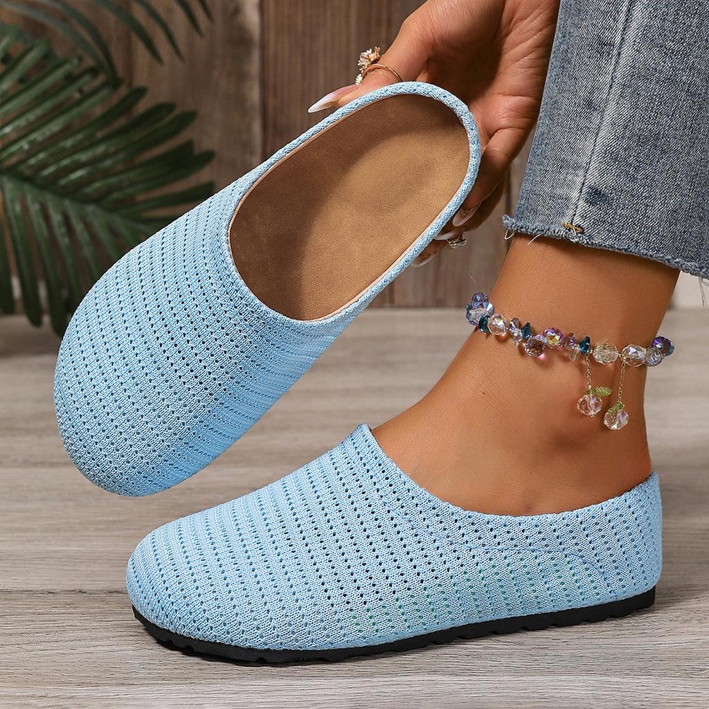 Женские тапочки на плоской подошве, элегантные туфли-мюли на плоской подошве, летние новые модные шлепанцы 2025 года, удобные мягкие сандалии для ходьбы