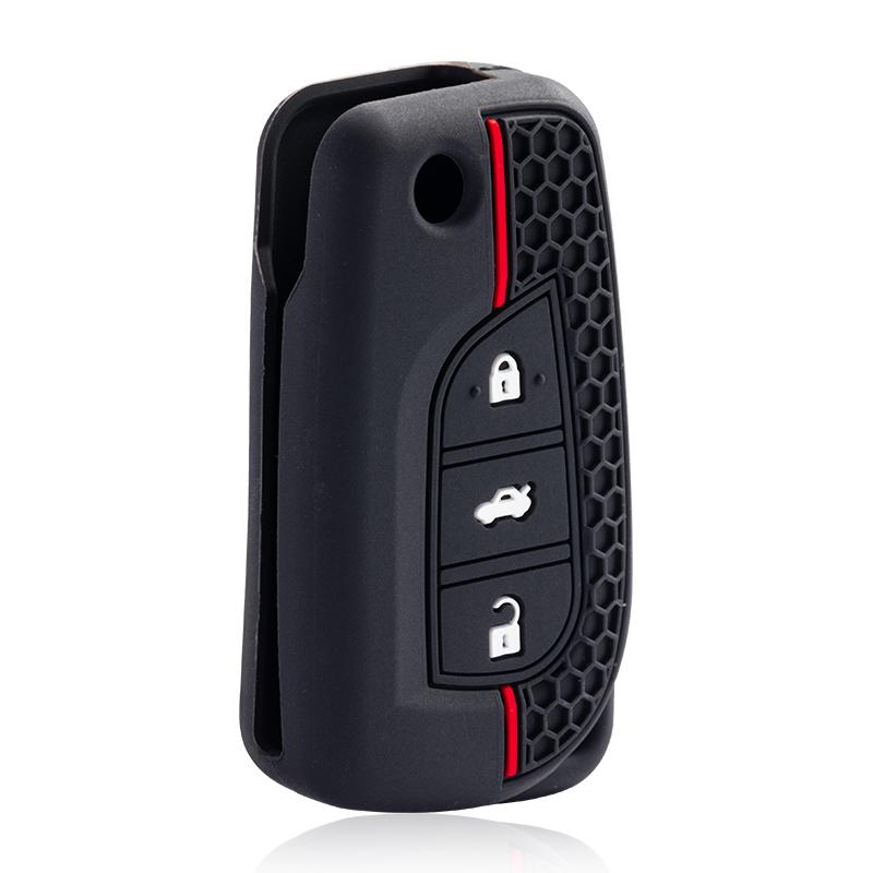 Силиконовый чехол-брелок для ключа автомобиля для Citroen C1 для Toyota Auris Corolla Reiz Yaris Aygo Rav4 2022 Scion Hilux для Peugeot 108