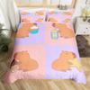 Милый набор с капибарой для односпальной кровати, 3D-печать, животные, постельное белье, 2 предмета: мягкий пододеяльник из микрофибры и 1/2 наволочки 75*50