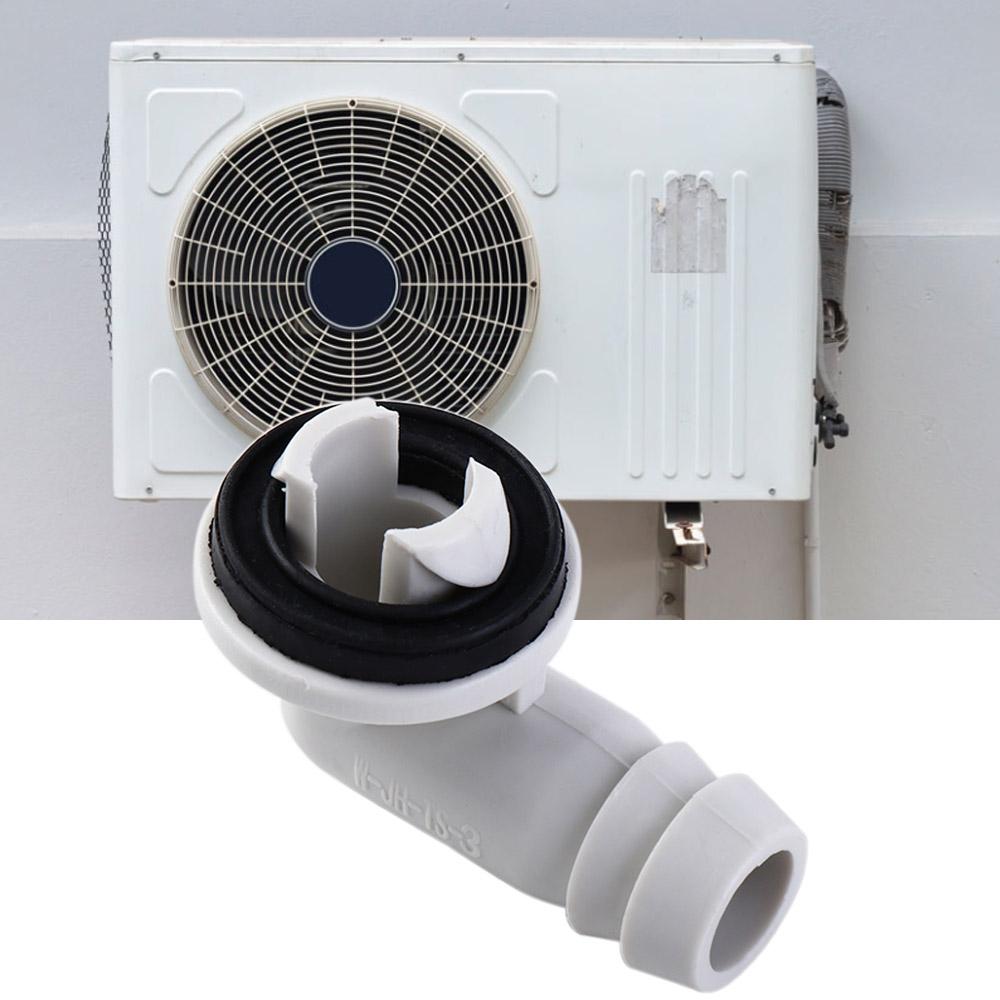 Install Durable Sturdy with Rubber Ring Drain Pipe Connector Drain Hose Connector Air Conditioning Drainage Tool Elbow Fitting