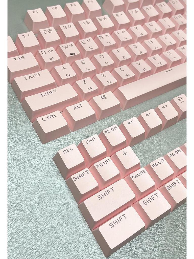 Korean Translucent Mechanical Keyboard Keycaps - Black & White