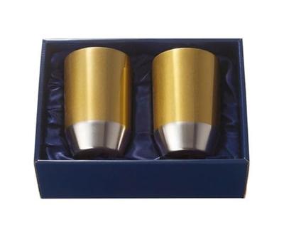 Marutatsu Grand Gold Вакуумный Подарочный Набор 36502 Стакан, 400 мл, (Пара)