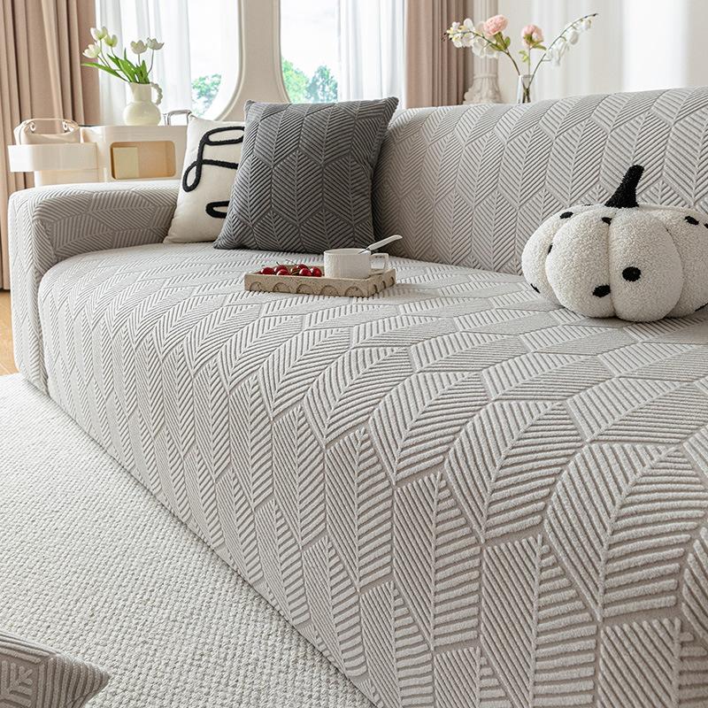 Simple Style Soft High Weight Polar Fleece Sofa Cover New Autumn and Winter Anti Slip All Inclusive Universal Cover