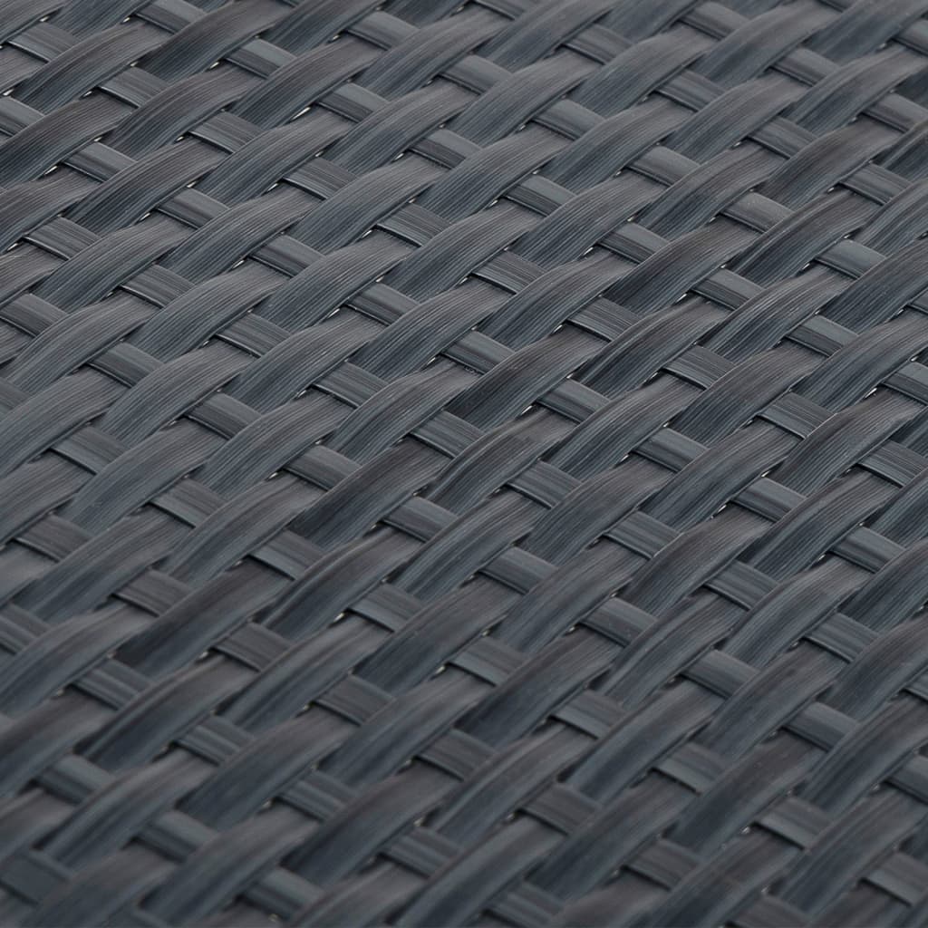 Parawan Balkonowy, Antracytowy, 600X100 Cm, Polirattan