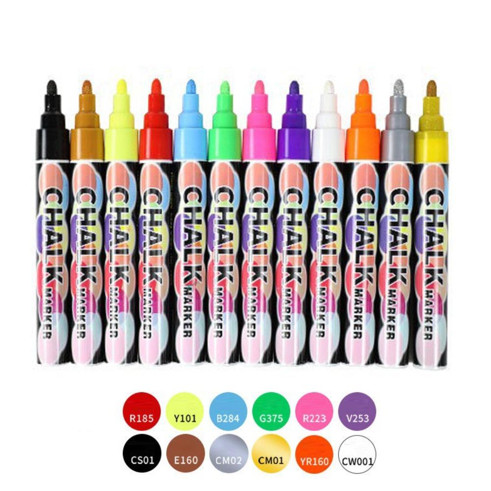 Стираемый жидкий меловой маркер Водорастворимая флуоресцентная ручка Портативная детская художественная ручка Керамика