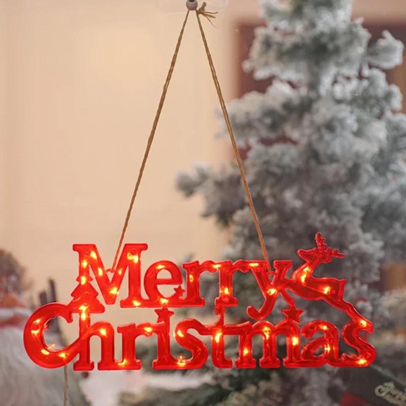 1-3PCS LED 3D Merry Christmas Letter Marquee Light Standing Tabletop Sign Festive Decoration Holiday Party Ornament Home Decor