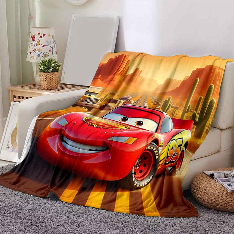 1pc Mcqueens Flannel Blanket Soft Warm Throw Blanket for Bedroom Living Room Bed Travel Camping Picnic Gift. M730031
