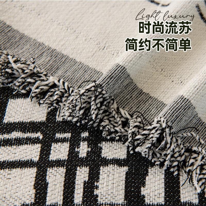 Цельное полотенце для дивана, тяжелый чехол из синели, всесезонное универсальное покрывало в скандинавском стиле, нескользящее двустороннее практичное одеяло