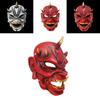 Игривая и красно-белая смоляная маска японского короля демонов, отлично подходящая для хэллоуинских фестивалей и