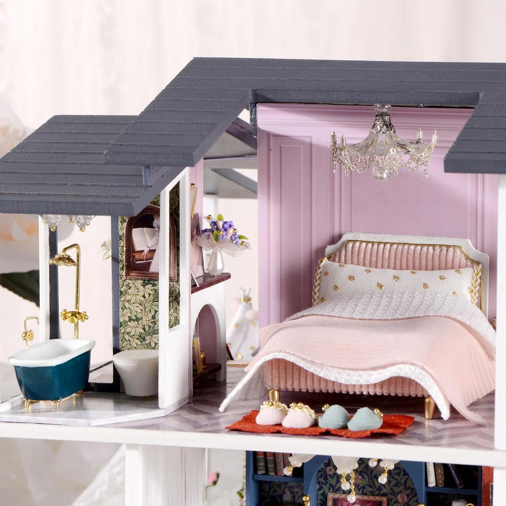 Наборы мебели для кукольного домика «сделай сам», деревянные современные светильники для виллы, игровой набор, креативная игрушка