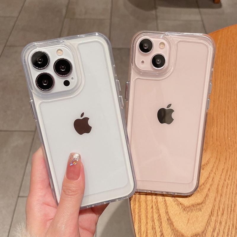 Прозрачный противоударный жесткий акриловый чехол для Iphone 14pro Max 13 12 Mini 11 Pro Xs Max X Xr 14, мягкий силиконовый бампер, прозрачная крышка
