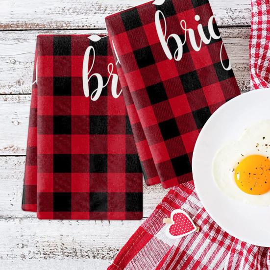 Dish Cloth Towel Multi-purpose for Party Quick-drying Xmas Tree Snowman Print Cleaning Towel Excellent Kitchen Cleaning Fluffy Texture