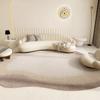 Irregular Shape Living Room Decoration Gradient Carpet Cream Style Rugs for Bedroom Home Thick Plush Mat Fluffy Soft Bedside Rug