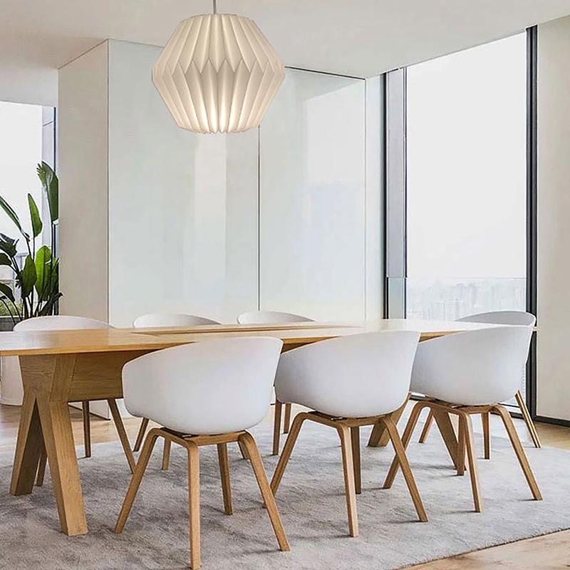 Creative Paper Lantern Shade Nordic Style Folding Pendant Light Art Shade Decorative Light Cover For Living Room Decor