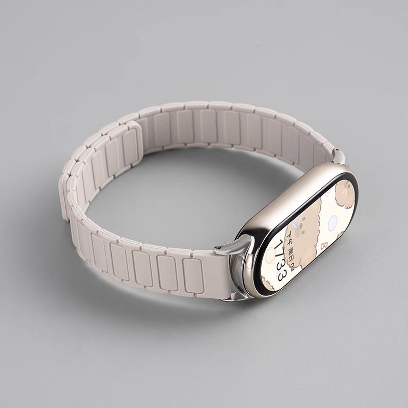 Магнитный спортивный ремешок для Xiaomi Smart Band 10/9/8 NFC - Дышащий ремешок