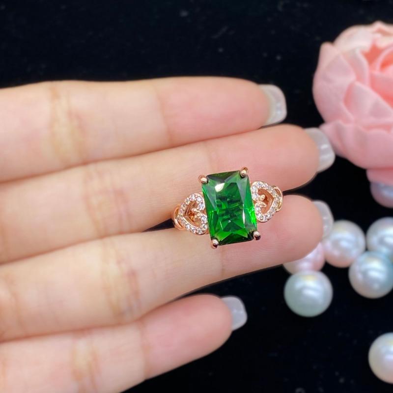 BELLA BOX Luxury Square Green Shape Zircon Rings For Women Classic Wedding Ceremony Ring Dazzling Accessories Jewelry Patry