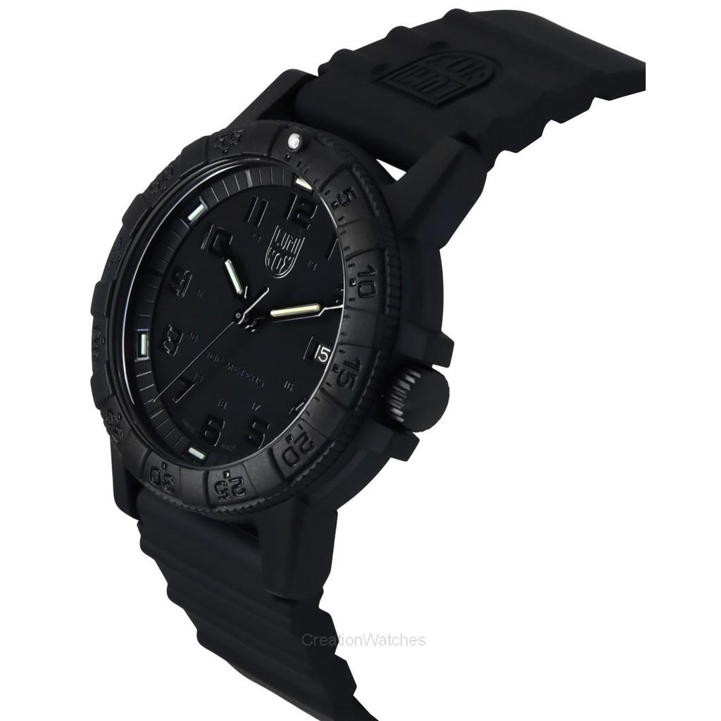 Luminox Кожаная черепаха силиконовый ремешок черный циферблат кварцевые часы XS.0321.BO.L 100M мужские часы