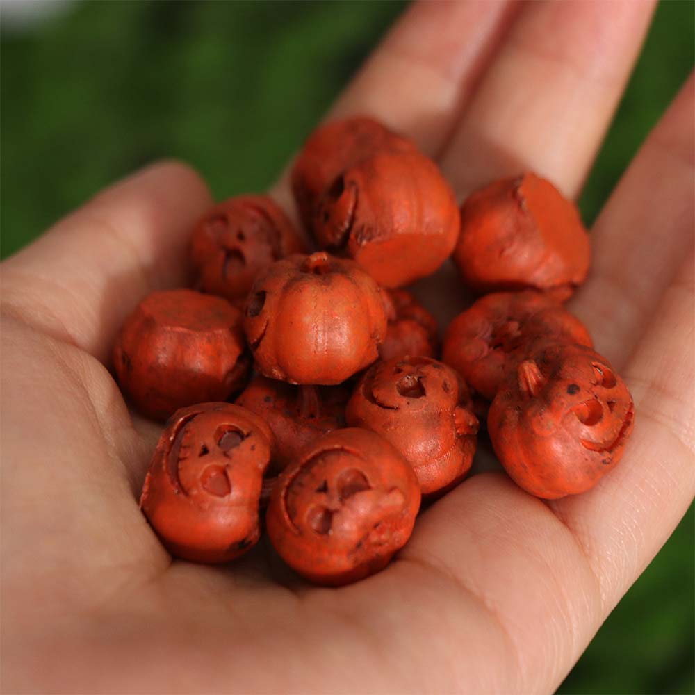 20pcs Scary Halloween Pumpkin Decoration Resin Halloween Ornaments Garden