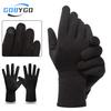 Gobygo Зимние велосипедные перчатки с откидными пальцами, сенсорным экраном, ветрозащитные и противоскользящие, для активного отдыха, езды на велосипеде, бега, теплые спортивные перчатки