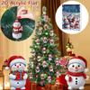 Рождественские ornaments для обратного отсчета 2D Акриловая Адвент-декорация Снеговик Рождественские ornaments для обратного отсчета для ветвей деревьев подоконников