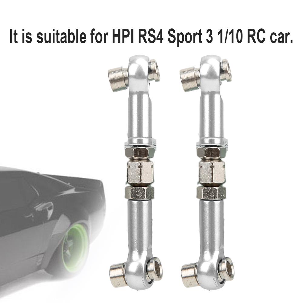 Тяга рулевой трапеции РУ Передняя Задняя Тяга сервопривода для HPI RS4 Sport 3 1 10 Аксессуары для апгрейдаСеребристый 113696S