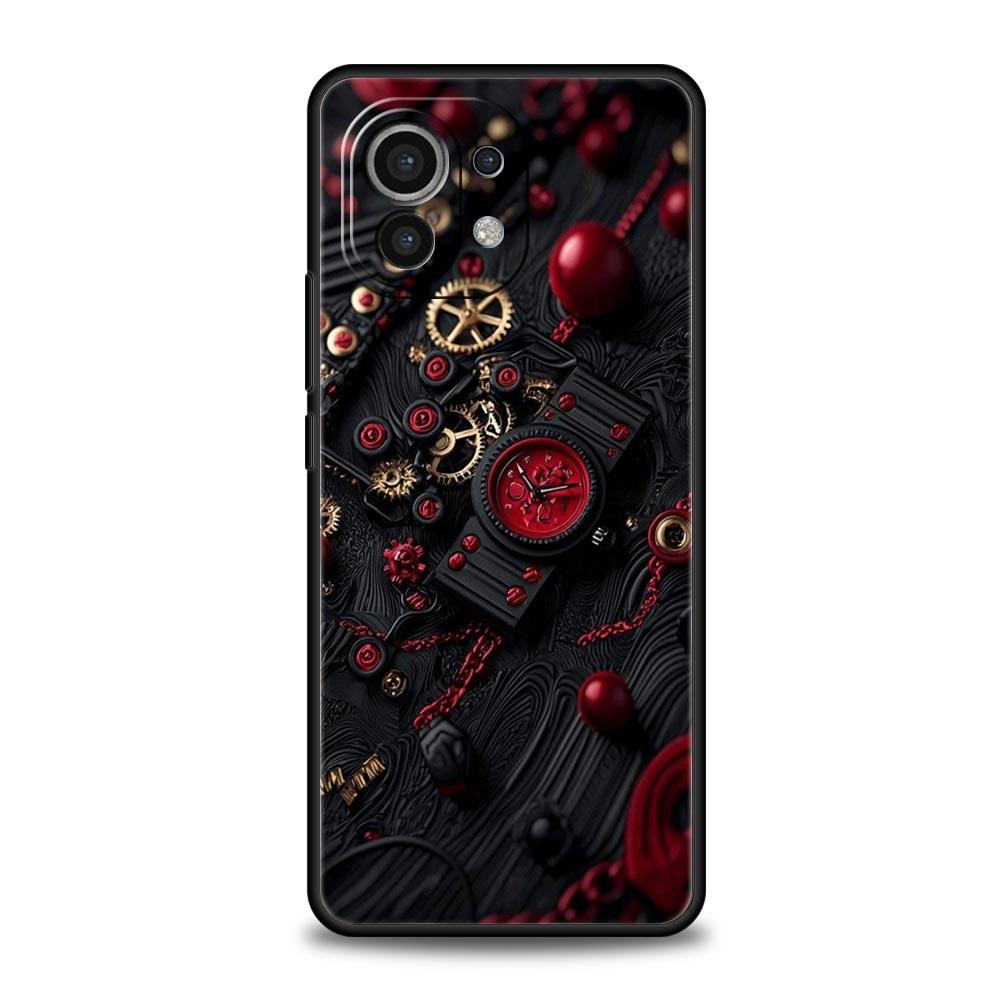 Механический узор шестеренок Чехол-бампер для Xiaomi Mi 17 Pro Max 15 14 13 12 11 Ultra 15T 14T 13T 12T 11T Pro Lite Мягкий ТПУ чехол
