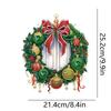 Рождество 2026 5D DIY Акриловый Венок Картина Подвеска Декор Рождественский Алмазный Арт Картина Гирлянда для Дома Окна Двери Декор Подарки