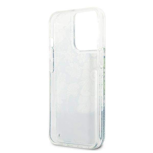 Guess Guhcp13Llflsn Iphone 13 Pro / 13 6.1 Green/Green Hardcase Flower Liquid Glitter