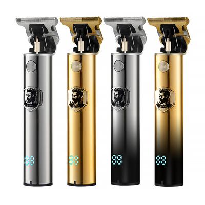 Машинка для стрижки волос с масляной головкой и ЖК-дисплеем, литиевая батарея, бесшумная перезаряжаемая моющаяся электрическая машинка для резьбы по дереву