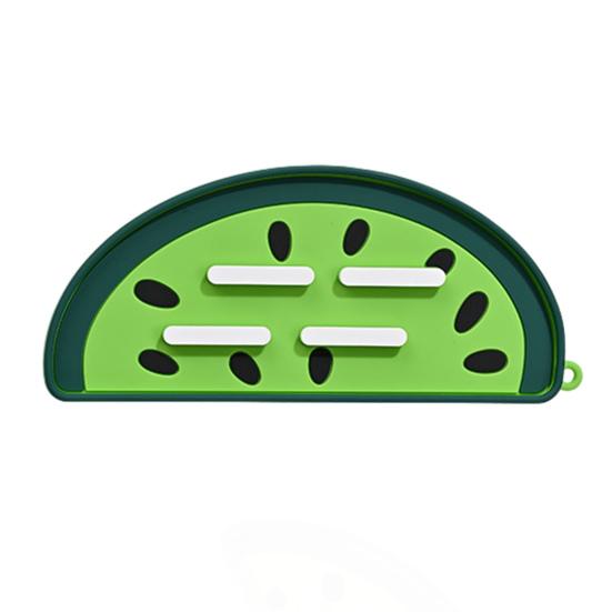 Держатель для крышки кастрюли в форме арбуза Помощник для кухонной столешницы Термостойкая силиконовая подставка-подставка Изоляционная крышка для слива кастрюли Нескользящая подкладка для разделочной доски