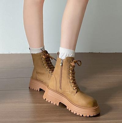 Популярные ботинки Мартина на платформе для увеличения роста в британском стиле, женские 2025, новые летние универсальные ретро короткие ботинки