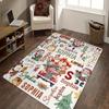 Рождественский коврик для детской спальни, декоративный коврик для пола, противоскользящий ковер для дома, гостиной, спальни, декор для дивана, стола, детский коврик