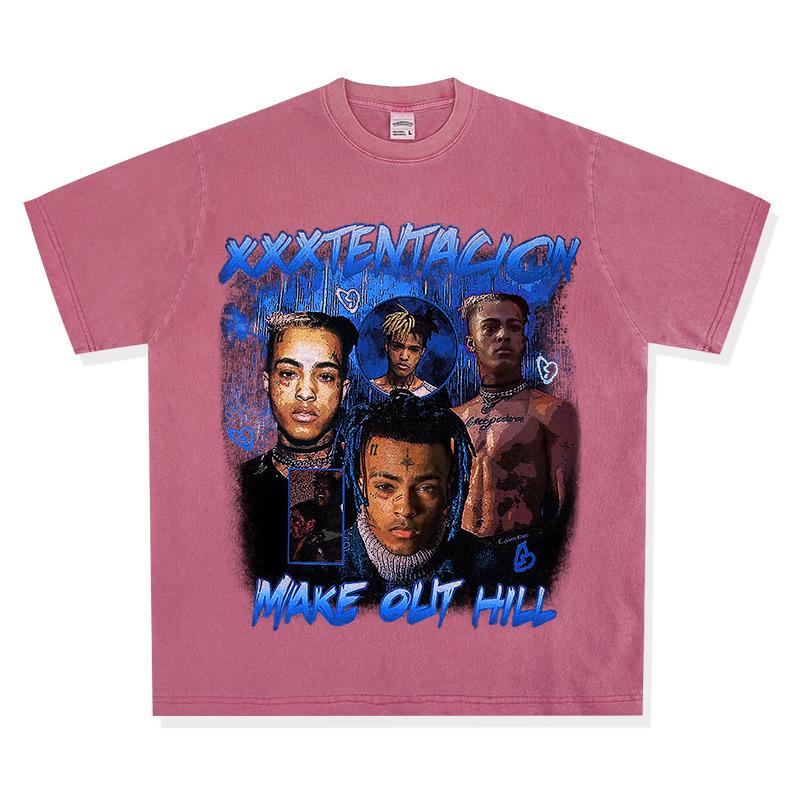 Винтажная тяжелая хип-хоп футболка XXXTentacion – Европейский и Американский стритвир
