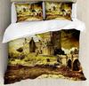 Castle Window Desk Moon Cat Book Witch Room Duvet Cover 3pcs Bedding Set Home Textile Quilt Cover Pillowcases No Sheet