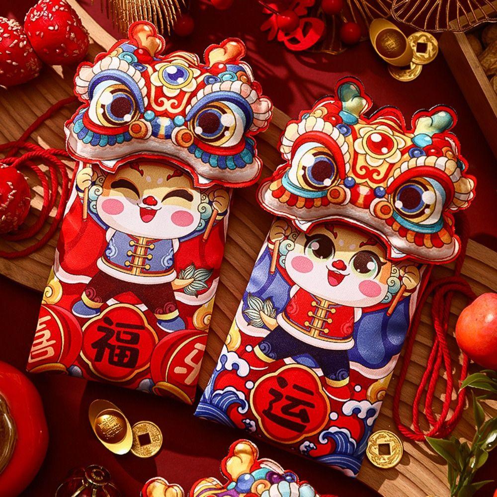 Cartoon New Year Coin Purse Plush Red Packet  Spring Festival Supplies