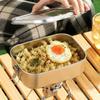 Коробка для ланча Bento Box из нержавеющей стали, контейнер для хранения продуктов с уплотнительной полосой