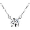 Solitaire Necklace - LOVA LOLA VAN DER KEEN - Synthetic Diamond - 925 Sterling Silver - 45 Cm