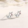Rainbow Unicorn Earrings Female Korean Version Creative Niche Design Sense Ins Wind Ear Jewelry