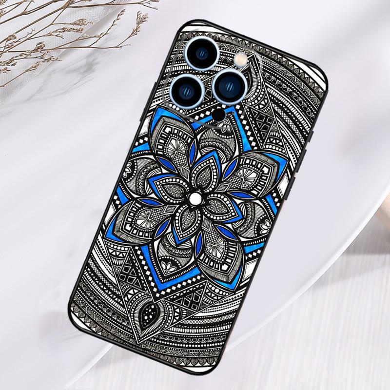 Mandala Pattern Phone Case For iPhone 17 Pro Max 15 14 13 12 11 16 Pro Max Plus 12 13 Mini 16e 17 Air Cover