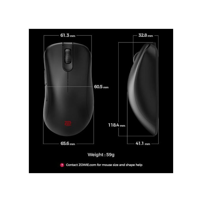 Souris - ZOWIE - EC3-DW - Noir - RF 2.4 GHz - Latence minimale - Réactivité immédiate