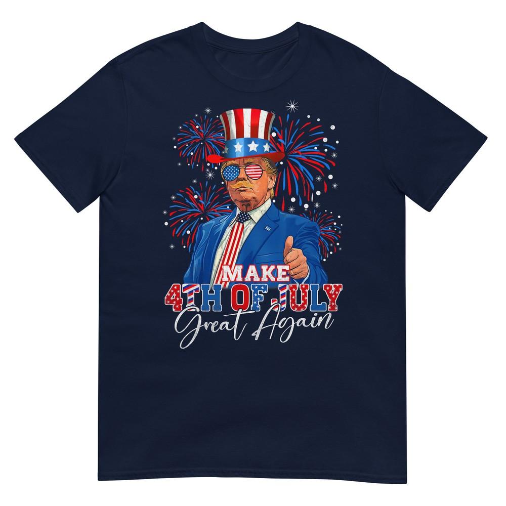 Make 4th Of July Great Again Patriotic Firework Donald Trump TShirt