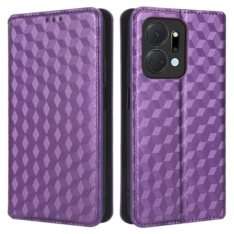 Для Honor X7a 5G/Play7T 5G чехол-кошелек-подставка для телефона из искусственной кожи с принтом в виде ромба чехол для телефона