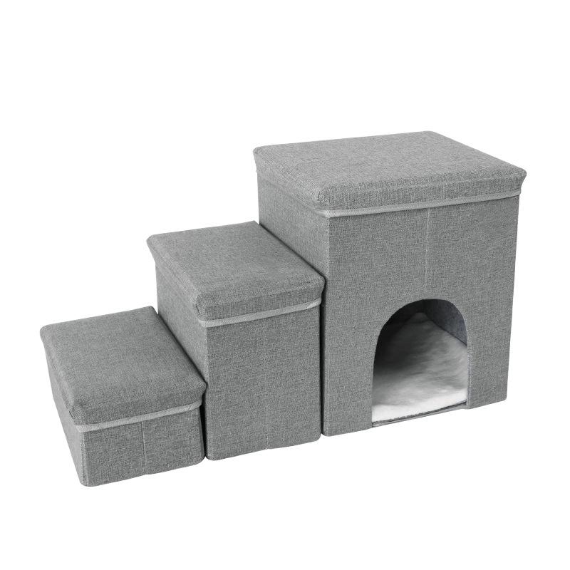 Складной трехслойный ящик для хранения Ступеньки для собак с гнездом для маленьких питомцев