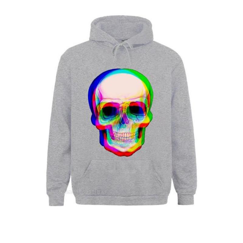Vaporwave неоновый череп техно хипстерский пуловер с капюшоном эстетический череп акварель Радуга космический череп забавная футболка для мужчин Camisa