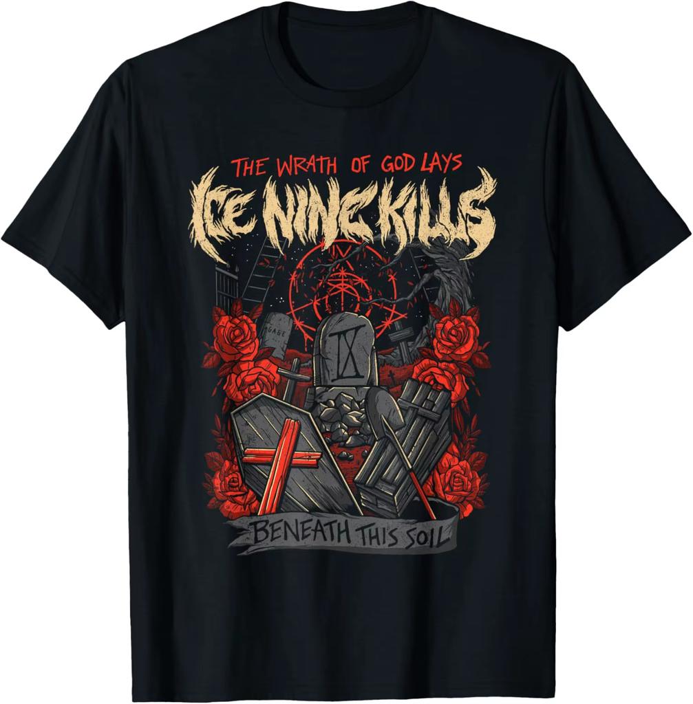 Футболка Ice Nine Kills 20-летие INK 2026 Хлопок Мужская и Женская Футболка Y2k Популярная Летняя Футболка Подарки для Фанатов Футболка