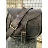 Handmade Black Leather Shoulder Bag Women's Satchel Sling Messenger Cross Body
