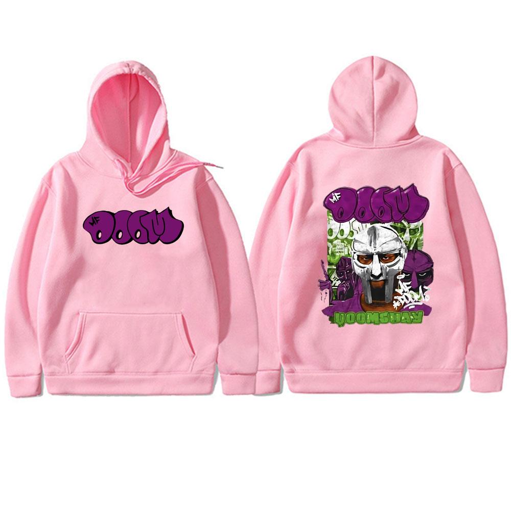 Rapper Mf Doom Madlib Madvillain Doomsday Double Sided Graphic Hoodie Male Hip Hop Pullover Hoodies Men Women Casual Sweatshirt