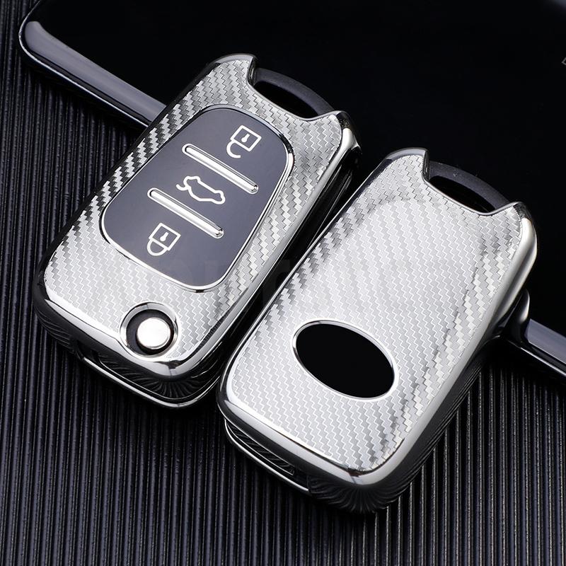 SKCW6 For Kia Sportage Rio 3 Soul Optima Ceed Pro K5 K2 TPU Car Key Case Cover for Hyundai I20 I30 Ix20 Ix35 Elantra Accent
