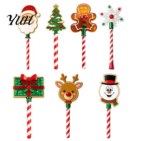Decorative Card Swiping Tool Christmas Tap-to-Pay Wand, Candy Cane Handle Credit Holder, Cute Contactless Payment Wand Santa Snowman Tree Gingerbread